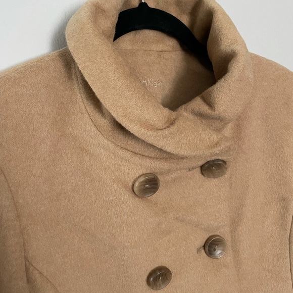 Calvin Klein tan wool coat, size 6 - Picture 2 of 15